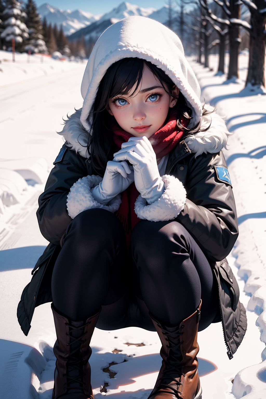 00001-301370162-girl in a snowy landscape,winter coat,fluffy hood,white fur trim,breath visible in cold air,soft falling snowflakes,glistening s.png